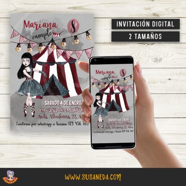 Circus invitacion by Susaneda | Susaneda Shop