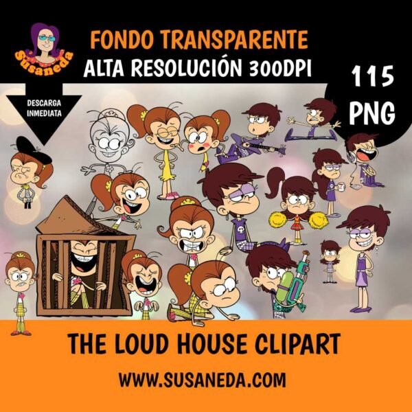 The Loud House clipart pack by Susaneda 3 | Susaneda Shop