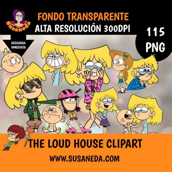 The Loud House clipart pack by Susaneda 5 | Susaneda Shop