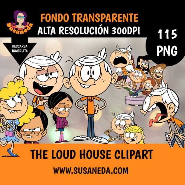 The Loud House clipart pack by Susaneda | Susaneda Shop