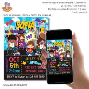 Invitación Superniñas