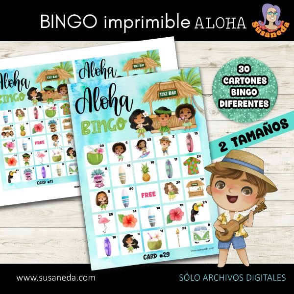 BINGO ALOHA miniaturas A4 2 scaled | Susaneda Shop