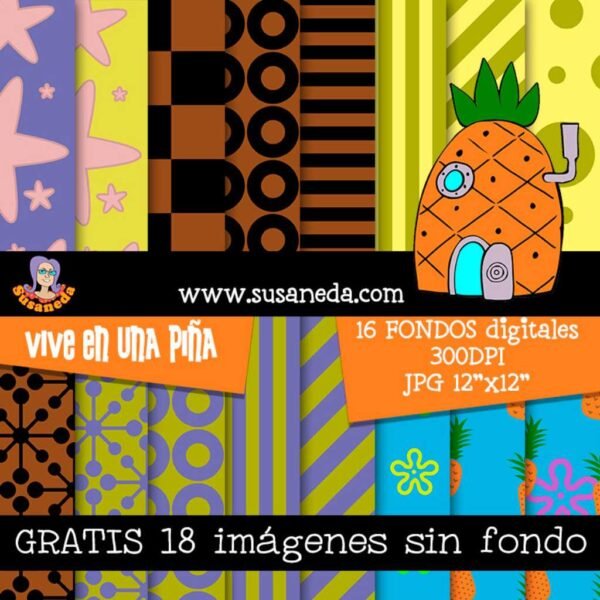 Bob Esponja fondos y clipart by Susaneda | Susaneda Shop