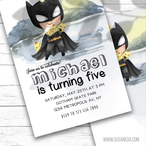 Invitacion Batman by Susaneda 2 | Susaneda Shop