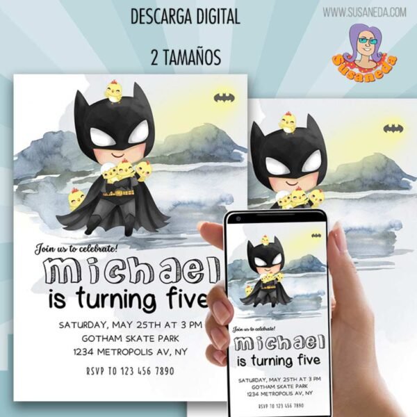 Invitacion Batman by Susaneda | Susaneda Shop