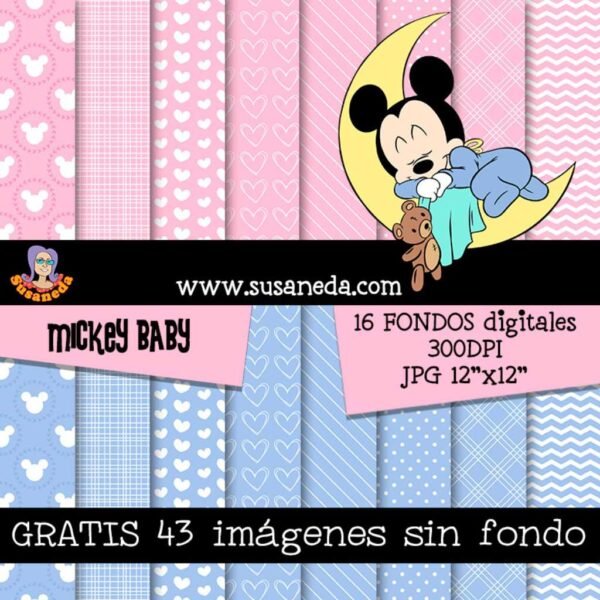 Mickey Baby fondos y clipart by Susaneda | Susaneda Shop