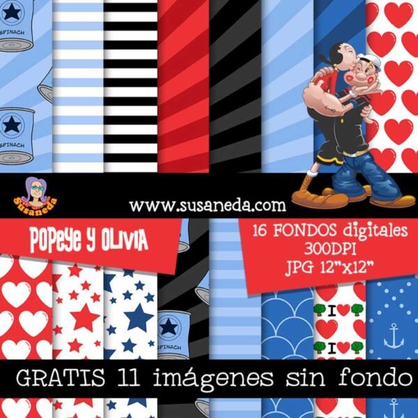 Popeye fondos y clipart by Susaneda | Susaneda Shop