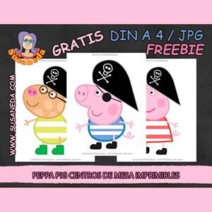 Peppa Pig Centros de Mesa gratis by Susaneda
