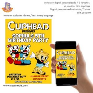 Invitación Cuphead Ms Chalice