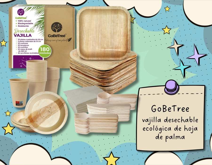 GoBeTree vajilla desechable ecologica hoja de palma | Susaneda Shop