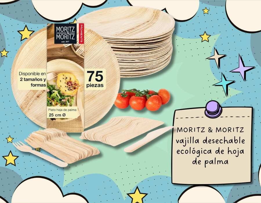 MORITZ MORITZ vajilla desechable ecologica hoja de palma | Susaneda Shop