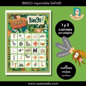 BINGO imprimible SAFARI