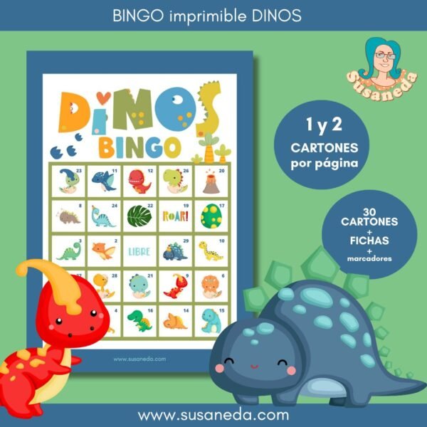 BINGO imprimible DINOS