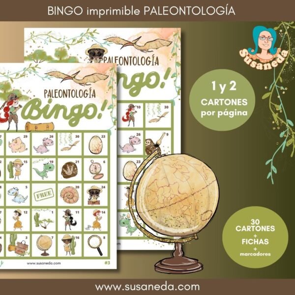 BINGO imprimible Paleontología - Imagen 4