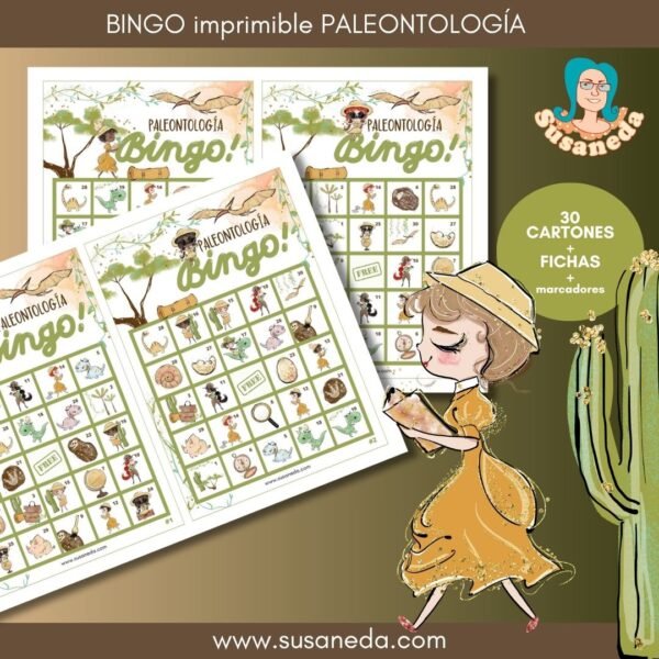 BINGO imprimible Paleontología - Imagen 2