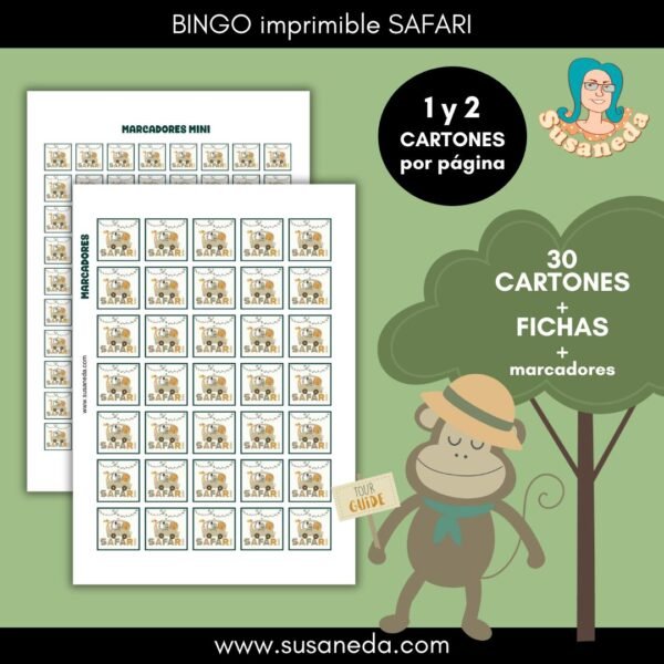 Bingo Imprimible Safari by Susaneda