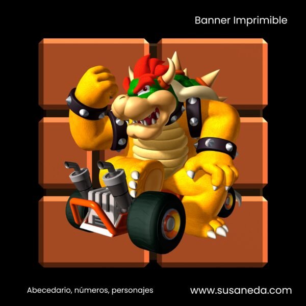 SUPER MARIO Banner Imprimible - Imagen 2