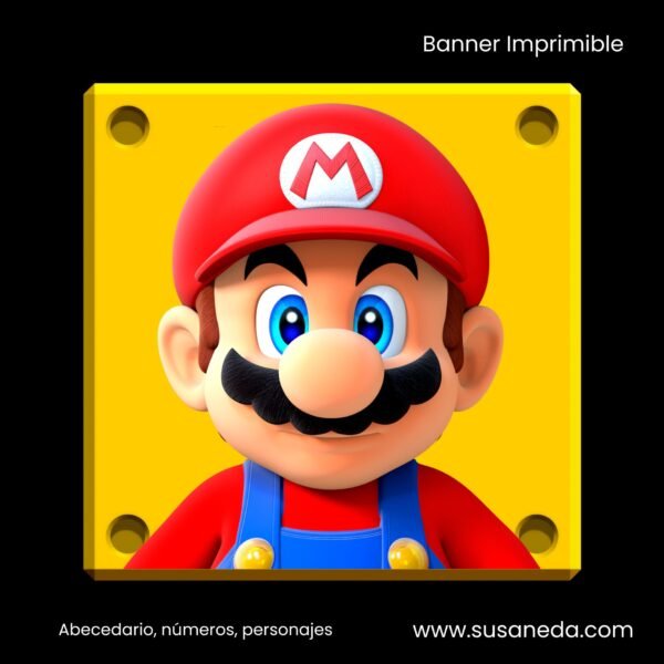 SUPER MARIO Banner Imprimible - Imagen 4