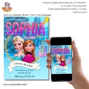 Frozen Invitación digital