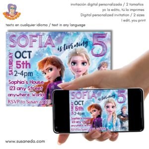 Frozen Invitación digital