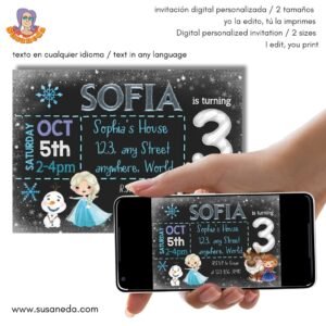 Frozen Invitación digital