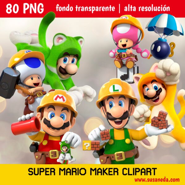 Super Mario Maker clipart pack - Imagen 3