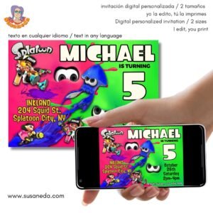 Splatoon Invitación Digital