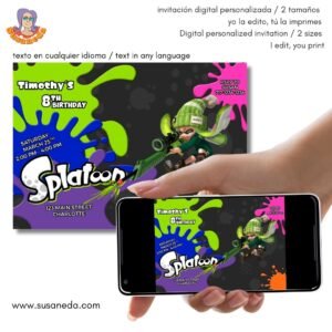 Invitación Splatoon