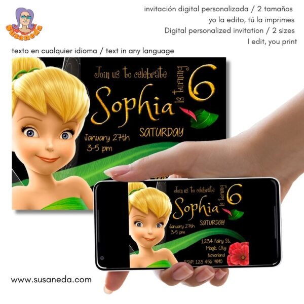 Tinkerbell Invitación