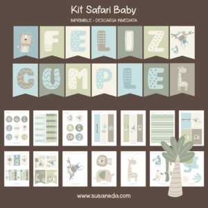 Kit Imprimible Baby Safari